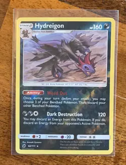 Hydreigon - 62/111 - Rare - Reverse Holo - S&M: Crimson Invasion - Pokemon TCG - Image 1