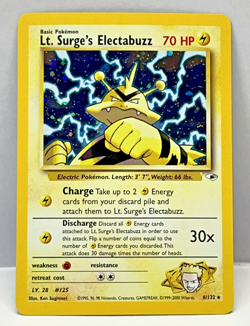 2000 Pokemon Gym Heroes Lt. Surge's Electabuzz #6/132 - Image 1