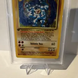 Pokemon Machamp Base Set 8/102 1st Edition Holo Exclusive PSA 5 1999 - Image 3