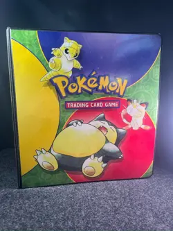 Vintage Pokemon Binder | 3-Ring Binder | Pikachu Snorlax Mewtwo | 1990s - Image 1