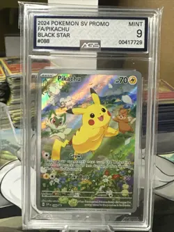 Pokemon TCG Pikachu #88 Black Star Promo Scarlet & Violet AGS 9 Mint - Image 1