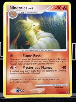 Ninetales 36/127 Pokemon TCG Base Set Platinum Regular Rare - Image 3