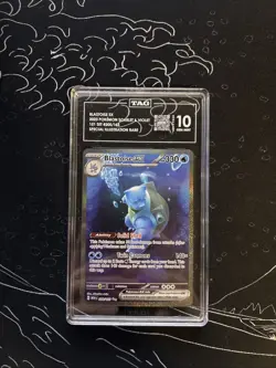 TAG GEM MINT 10 ENGLISH POKEMON 2023 BLASTOISE ex 009/165 POKEMON 151 SV2a - Image 1