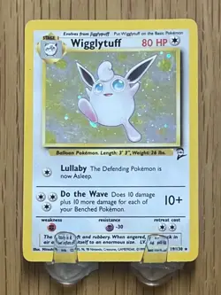 Pokemon TCG Wigglytuff Base Set 2 19/130 Holo Rare unlimited LP - Image 2