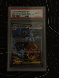PSA 10 GEM MT 2025 POKEMON PFL EN-PHANTASMAL FLAMES #125 MEGA CHARIZARD X ex SIR - Image 4