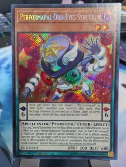 YuGiOh! Performapal Odd-Eyes Synchron BLLR-EN004 Secret Rare 1st Ed - Image 1