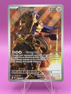 Pokemon TCG Zamazenta Illustration Rare Card 201/182 Destined Rivals Series - Image 1
