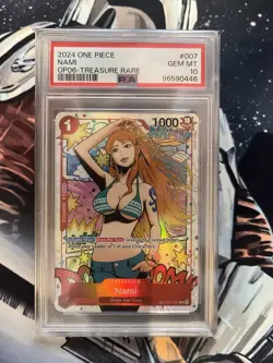 One Piece TCG Nami ST01-007 Treasure Rare OP06 2024 Holo GTA EN NM PSA 10 - Image 1