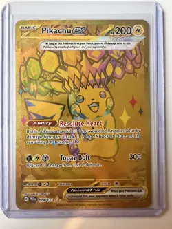 Pikachu EX - 179/131 - Prismatic Evolutions - Pokemon TCG Card NM Hyper Rare - Image 1