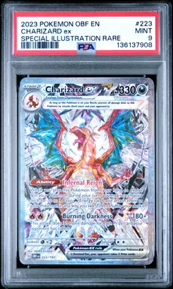 2023 POKEMON OBF EN-OBSIDIAN FLAMES SPECIAL ILLUSTRATION RARE CHARIZARD EX PSA 9 - Image 1