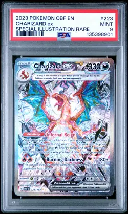 2023 POKEMON OBF EN-OBSIDIAN FLAMES SPECIAL ILLUSTRATION RARE CHARIZARD EX PSA 9 - Image 1