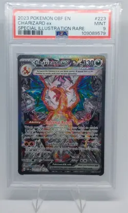 2023 POKEMON OBF EN-OBSIDIAN FLAMES SPECIAL ILLUSTRATION RARE CHARIZARD EX PSA 9 - Image 1
