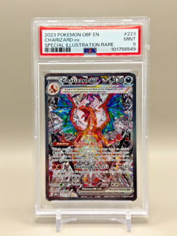 2023 POKEMON OBF EN-OBSIDIAN FLAMES SPECIAL ILLUSTRATION RARE CHARIZARD EX PSA 9 - Image 1