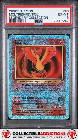 2002 Pokemon Legendary Collection #30 Moltres Legendary Collection PSA 6 - Image 1