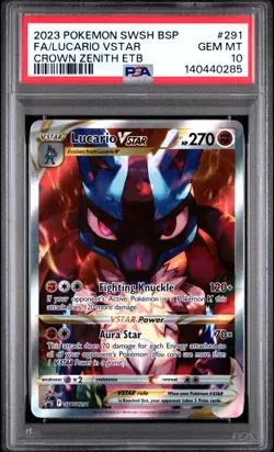 Lucario VSTAR SWSH291 SWSH: Sword & Shield Promo Cards Holo PSA 10 - Image 1