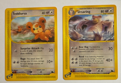 Teddiursa Ursaring Skyridge Evolution Pokemon E-Reader Card Lot - Image 1