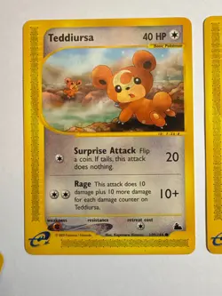Teddiursa Ursaring Skyridge Evolution Pokemon E-Reader Card Lot - Image 2