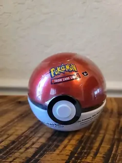 Brand New Pokemon Cards Pokeball Tin 3 Booster Pack + Coin Poke Ball H24 - Image 1