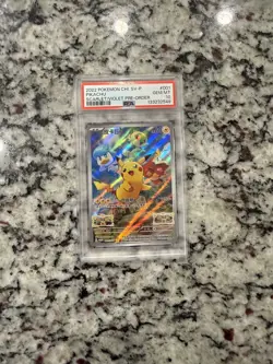 Pokemon Pikachu Holo 2022 CHI Sv-P Promotional Cards 001/SV-P PSA 10 Promo - Image 1