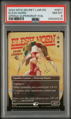 ELESH NORN, GRAND CENOBITE Secret Lair Foil #0811 PSA 8 MTG Spring Superdrop - Image 1