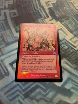 MTG Foil Goblin Piledriver EX/LP Onslaught - Image 2