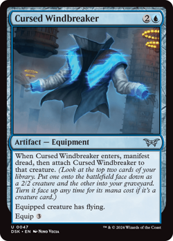 [MTG] Cursed Windbreaker (0047) (DSK) NM - Image 1