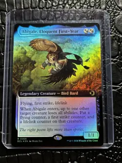 Abigale, Eloquent First-Year Extended Art Lorwyn Eclipsed Pack Fresh! Foil Rare - Image 1