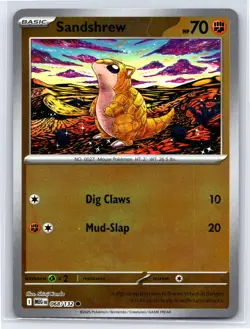 Sandshrew 068/132 - Pokemon Mega Evolution - Common Reverse Holo - NM - Image 1