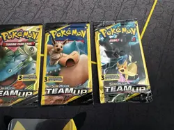 Pokemon Sun & Moon Team Up 3 Card Mini Booster Packs Complete Art Set (4 Packs) - Image 4