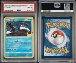Pokemon Kyogre #003/025 Celebrations Holo PSA 10 - Image 2