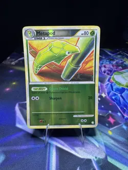 2010 Pokemon Metapod Reverse Holo 46/123 HGSS HeartGold SoulSilver Uncommon - Image 1