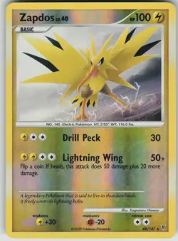 Pokemon TCG Zapdos () Rare Reverse Holo Supreme Victors 48 - Image 1