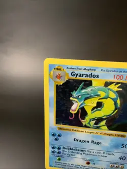 Gyarados 6/102 Base Set (Shadowless) Holo LP Vintage Pokemon Card TCG 1999 WOTC - Image 3