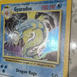 Pokemon TCG Gyarados Base Set 6/102 Unlimited Holo Rare Vintage WOTC Played LP - Image 2