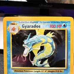 Pokemon TCG Base Set Gyarados Holo Rare 6/102 Vintage WOTC LP - Image 2