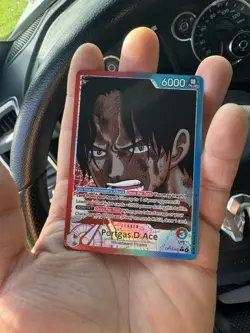 One Piece Portgas D. Ace Alt Art Leader OP13-002 L English Carrying on His Will - Image 1