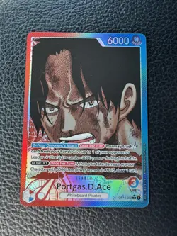 One Piece Portgas D. Ace Alt Art Leader OP13-002 L English Carrying on His Will - Image 2