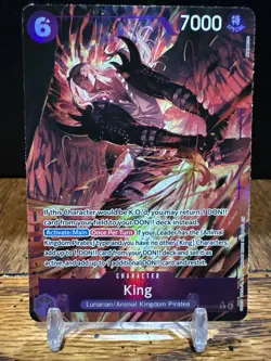 ONE PIECE TCG | King EB04-031 R Alternate Art THE AZURE SEA'S SEVEN ENGLISH OP14 - Image 3