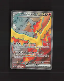 Team Rocket's Moltres ex 208/182 Destined Rivals Full Art Pokemon Card NM - Image 1