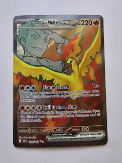 Pokemon TCG Team Rocket's Moltres ex 208/182 Sv10: Destined Rivals Holo - Image 1
