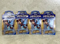 Disney Lorcana Into the Inklands TCG Blister Booster Pack Lot Of 4 NEW SEALED - Image 1
