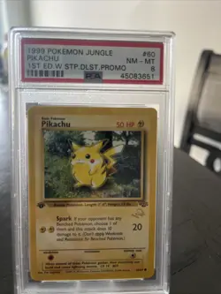 1999 Pokemon Jungle Pikachu 1st Edition W STP.Dlst.Promo #60 PSA 9 Mint - Image 1