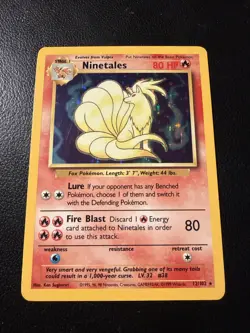 Pokemon TCG Ninetales Holo Rare Base Set 12/102 WOTC Vintage 1999 - Image 1