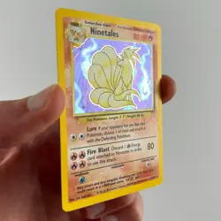 Pokemon TCG Ninetales 12/102 Base Set Holo Rare WOTC Unlimited (MP) - Image 3