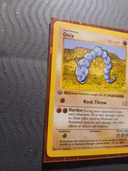 1st Edition Shadowless Onix 56/102 Base Set Pokemon Card CGC 8.5 - Image 2