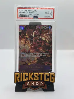 2024 ONE PIECE JPN EMPERORS IN THE NEW WORLD #119 MONKEY D. LUFFY PSA 10 US SELL - Image 1