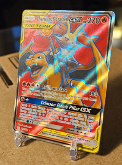 Charizard & Braixen GX 212/236 Full Art Tag Team Cosmic Eclipse Pokemon TCG- NP - Image 1