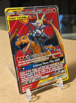Charizard & Braixen GX 212/236 Full Art Tag Team Cosmic Eclipse Pokemon TCG- NP - Image 2