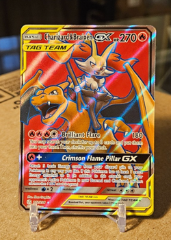 Charizard & Braixen GX 212/236 Full Art Tag Team Cosmic Eclipse Pokemon TCG- NP - Image 3