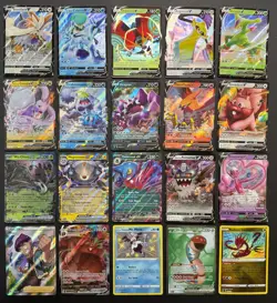 Pokemon Card Lot (20 Card Lot) V VMAX EX Full Art Trainer Ultra Rare Cards - Image 1